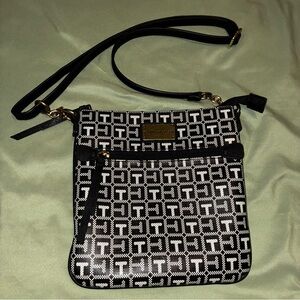 Tommy Hilfiger Black and White Crossbody Bag